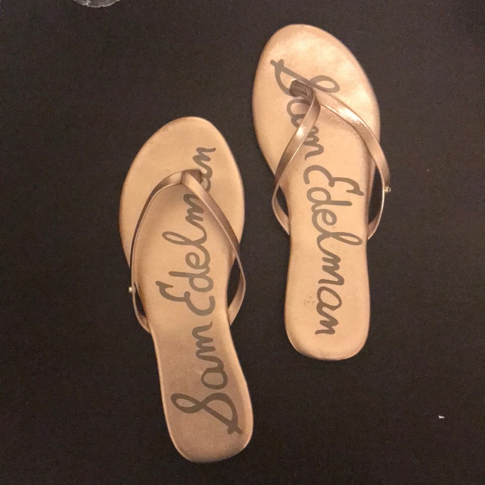 Sam Edelman, flip flo, shiny pinkish, size 7 - Picture 2 of 7